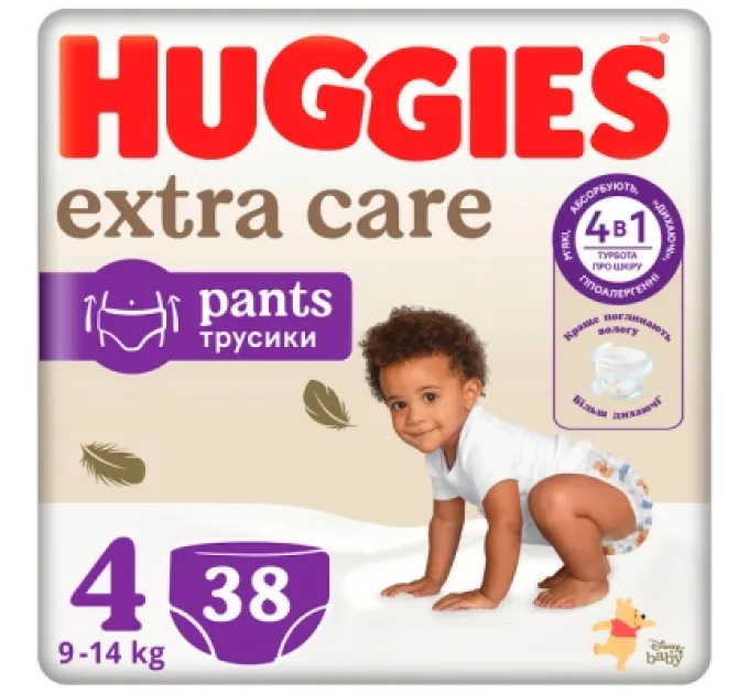 Huggies Підгузки Huggies Extra Care Pants 4 9-14 кг 38 шт (5029053549323)