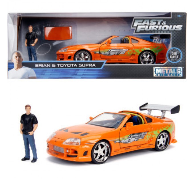 Jada Машина Jada металева Форсаж Toyota Supra (1995) + фігурка Браяна 1:24 (253205001)
