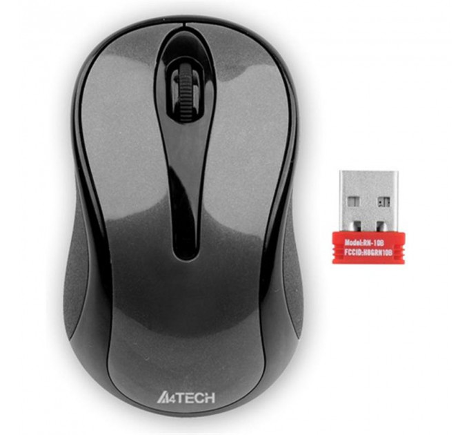 Мышь беспроводная A4Tech G3-280N Grey USB V-Track