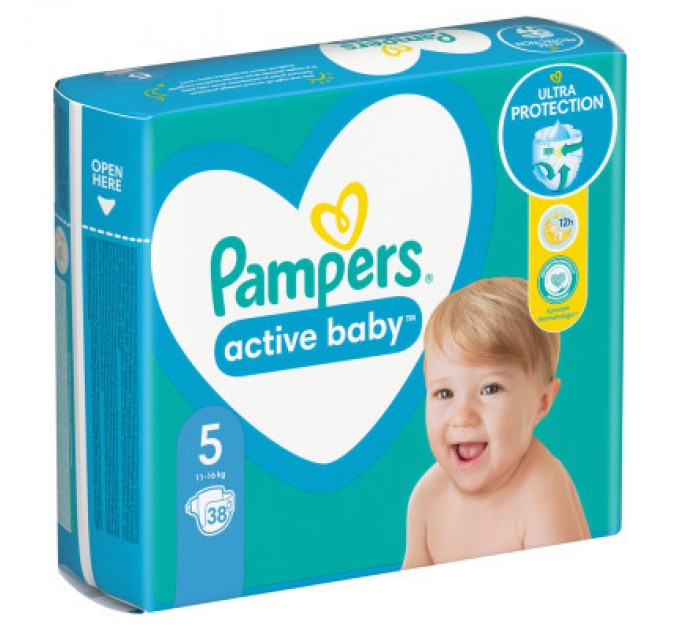 Підгузки Pampers Active Baby Junior Размер 5 (11-16 кг) 38 шт (8006540207796)