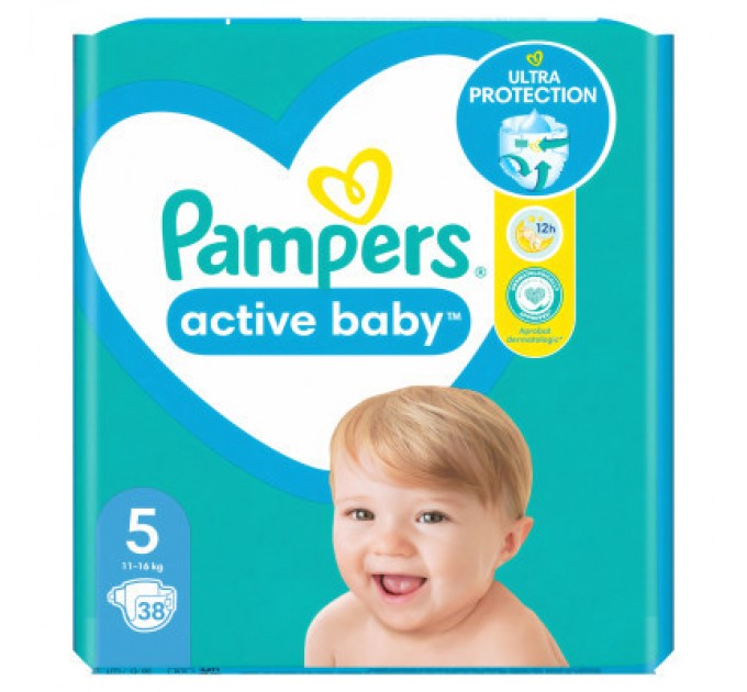 Підгузки Pampers Active Baby Junior Размер 5 (11-16 кг) 38 шт (8006540207796)
