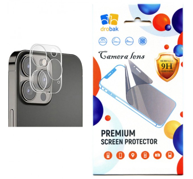 Скло захисне Drobak 3D camera Apple iPhone 14 (505065)