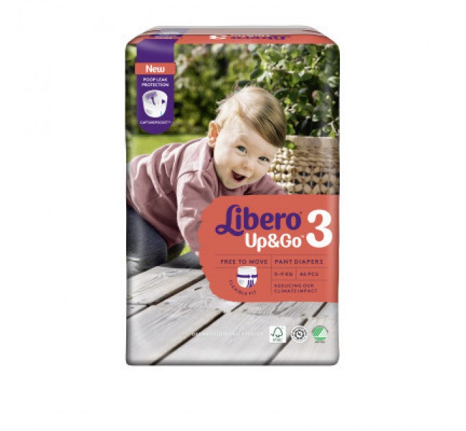 Libero Підгузки Libero Up&Go Розмір 3 (5-9 кг) 46 шт (7322541742076)