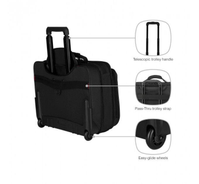 Сумка для ноутбука Wenger 16" Granada, Wheeled Case, Black (600659)