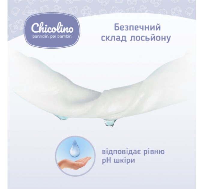Chicolino Дитячі вологі серветки Chicolino New 120 шт (4823098411772)