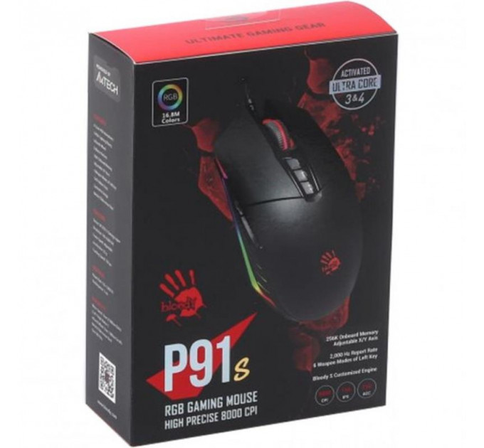 Мышь A4Tech Bloody P91s RGB Black