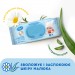 Smile baby Дитячі вологі серветки Smile baby з екстрактом ромашки, алое і вітамінним комплексом з клапаном 100 шт (4823071653960)