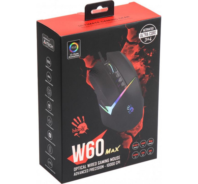 Миша A4Tech Bloody W60 Max Stone Black