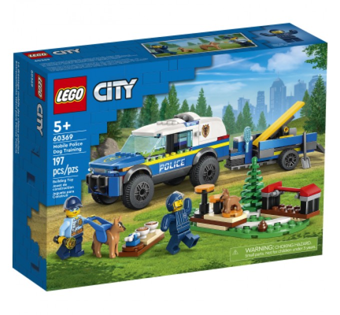 LEGO Конструктор LEGO City Мобільний майданчик для дресування поліцейських собак 197 деталей (60369)