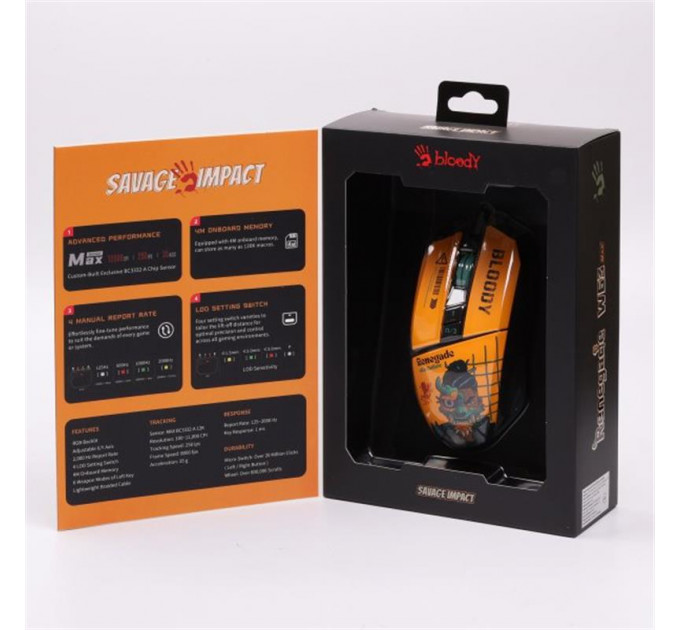 Мышь A4Tech Bloody W63 Max Renegade Sunset