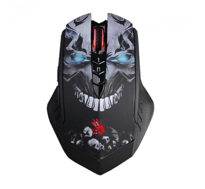 Мышь беспроводная A4Tech R80 Plus Bloody (Skull) Black