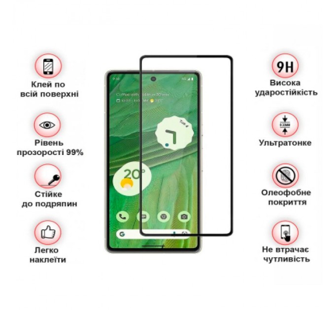 BeCover Скло захисне BeCover Google Pixel 7 Black (708571)