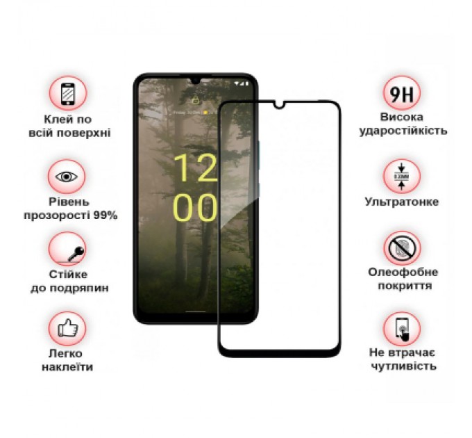 BeCover Скло захисне BeCover Nokia C31 Black (708546)