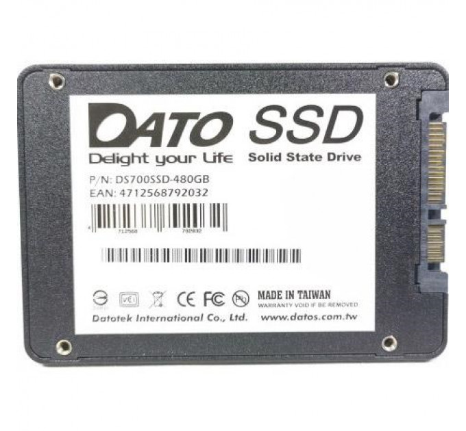 Накопичувач SSD   480GB Dato DS700 2.5" SATAIII TLC (DS700SSD-480GB)