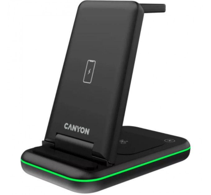 Canyon Зарядний пристрій Canyon WS- 304 Foldable 3in1 Wireless charger (CNS-WCS304B)
