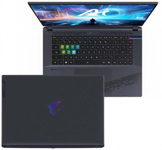 Ноутбук Gigabyte Aorus 16X (2024) (AORUS 16X ASG-63UAC64SH); 16" WQXGA (2560x1600) IPS LED матовый 165 Гц / Intel Core i9-14900HX (2.2 - 5.4 ГГц) / RAM 32 ГБ (Max 64 ГБ) / SSD 1 ТБ / nVidia GeForce RTX4070, 8 ГБ / без ОП / LAN / Wi-Fi / BT / веб-каме