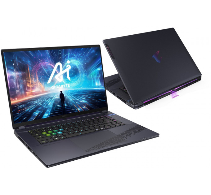 Ноутбук Gigabyte Aorus 16X (2024) (AORUS 16X ASG-63UAC64SH); 16" WQXGA (2560x1600) IPS LED матовый 165 Гц / Intel Core i9-14900HX (2.2 - 5.4 ГГц) / RAM 32 ГБ (Max 64 ГБ) / SSD 1 ТБ / nVidia GeForce RTX4070, 8 ГБ / без ОП / LAN / Wi-Fi / BT / веб-каме