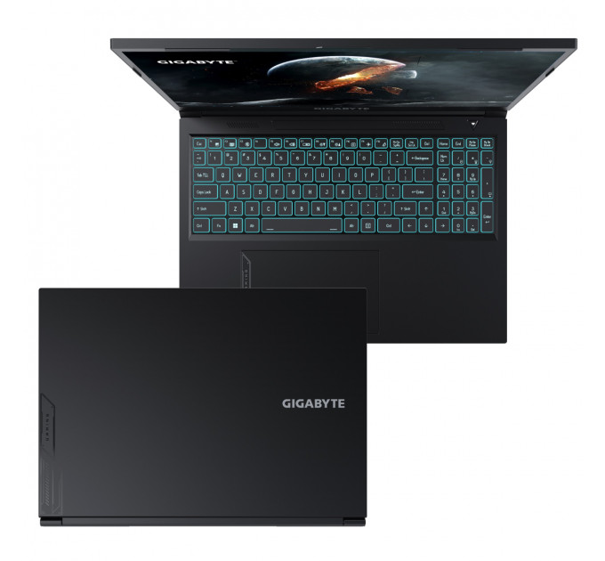 Ноутбук Gigabyte G6 MF (G6 MF-H2KZ854KD); 16" WUXGA (1920x1200) IPS LED матовый 165 Гц / Intel Core i7-13620H (2.4 - 4.9 ГГц) / RAM 16 ГБ (Max 64 ГБ) / SSD 1 ТБ / nVidia GeForce RTX4050, 6 ГБ / без ОП / LAN / Wi-Fi / BT / веб-камера / DOS / 2.3 кг / 