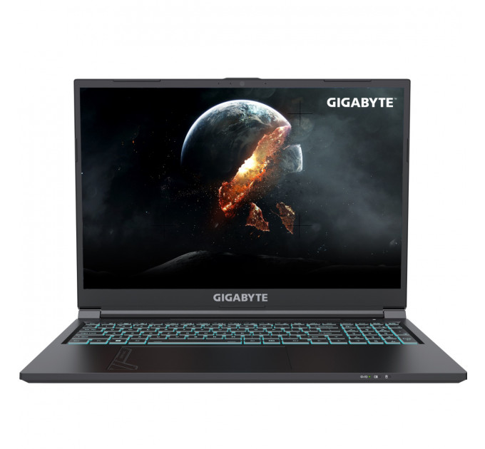 Ноутбук Gigabyte G6 MF (G6 MF-H2KZ854KD); 16" WUXGA (1920x1200) IPS LED матовый 165 Гц / Intel Core i7-13620H (2.4 - 4.9 ГГц) / RAM 16 ГБ (Max 64 ГБ) / SSD 1 ТБ / nVidia GeForce RTX4050, 6 ГБ / без ОП / LAN / Wi-Fi / BT / веб-камера / DOS / 2.3 кг / 