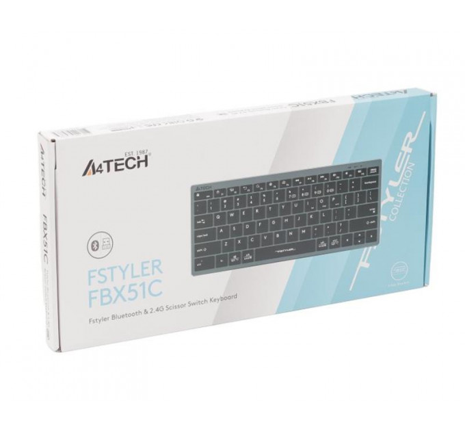 Клавиатура A4Tech Fstyler FBX51C Grey