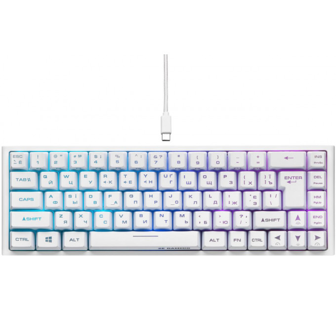 Клавиатура беспроводная 2E Gaming KG360UWT RGB White (2E-KG360UWT)