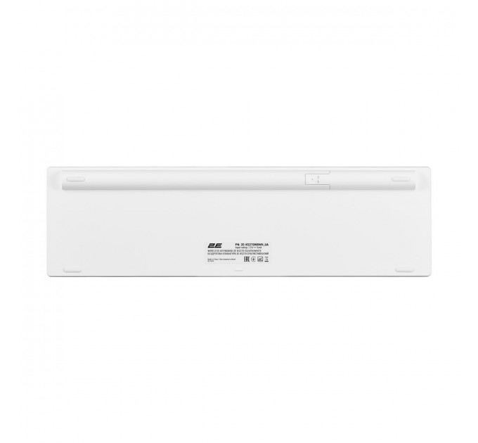 Клавиатура беспроводная 2E KS270 WL/BT EN/UKR Silver/White (2E-KS270WBWH_UA)