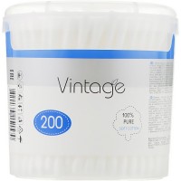 Ватні палички Vintage в пластиковому стакані 200 шт. (4820164151570)