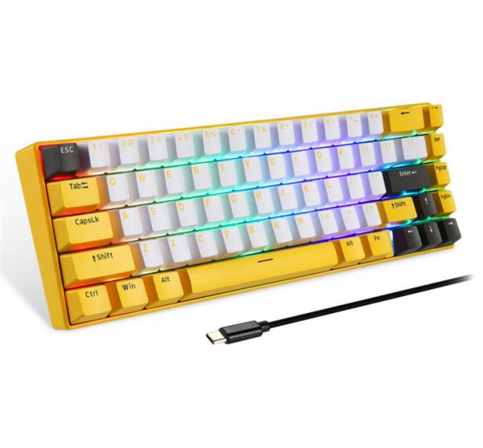 Клавиатура беспроводная Motospeed BK67 Longhua Blue Yellow (mtbk67ymb)