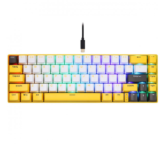 Клавиатура беспроводная Motospeed BK67 Longhua Red Yellow (mtbk67ymr)