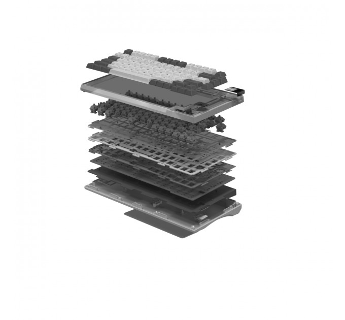 Клавиатура беспроводная Motospeed Darmoshark K8 Gateron Silver Pro Black-Blue (dmk8bgspro)
