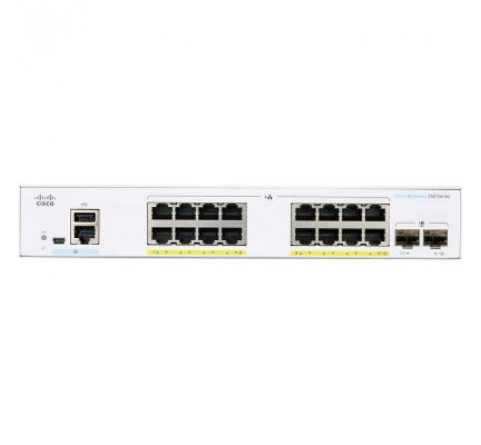 Комутатор мережевий Cisco CBS250-16P-2G-EU
