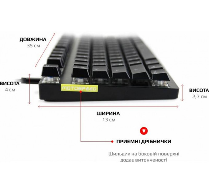 Клавиатура беспроводная Motospeed GK82 Outemu Blue Black (mtgk82bmb)