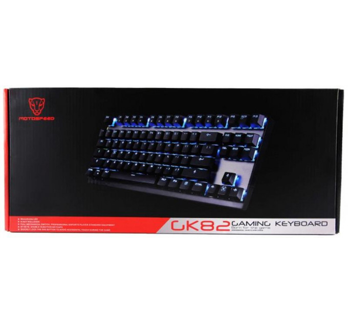 Клавиатура беспроводная Motospeed GK82 Outemu Blue Black (mtgk82bmb)