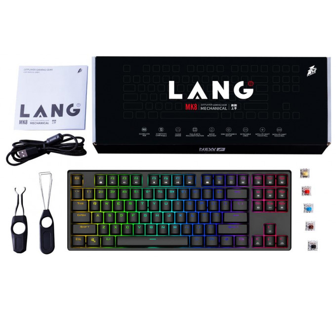 Клавиатура 1stPlayer MK8 Lite Gateron Black Switch