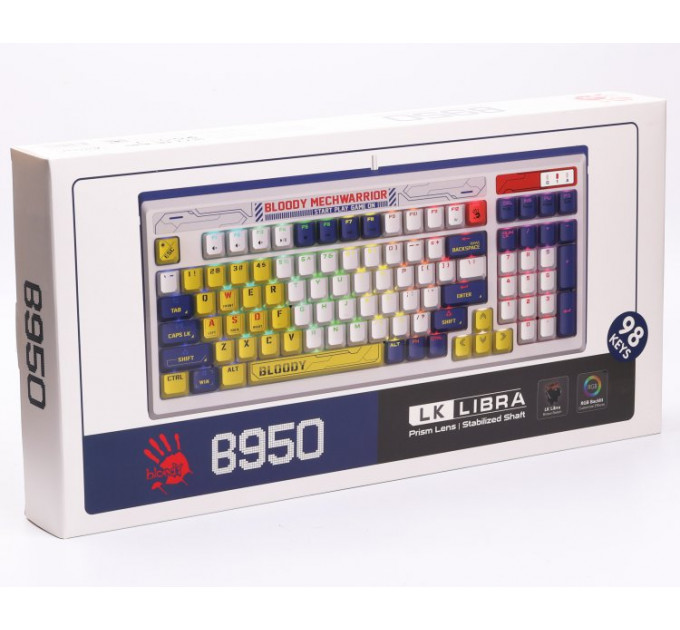 Клавіатура A4Tech Bloody B950 RGB Warrior Blue