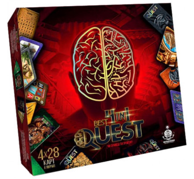 Настільна гра Danko Toys Best Quest 4 in 1, українська (BQ-02-01U)