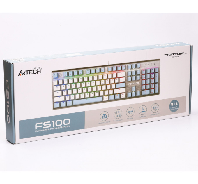 Клавиатура A4Tech Fstyler FS100 Icy Blue
