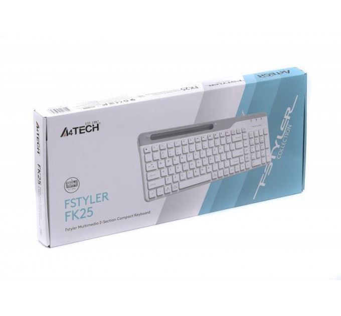 Клавиатура A4Tech Fstyler Ukr FK25 White