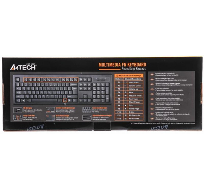 Клавiатура A4tech KR-83 Black