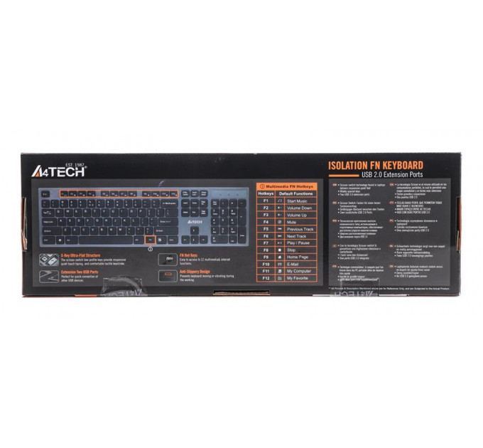 Клавиатура A4Tech KV-300H Grey/Black