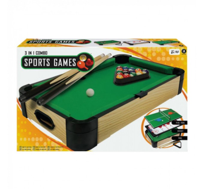 Merchant Ambassador Настільна гра Merchant Ambassador 3 в 1(більярд/теніс/хокей) 50 см (6336635)