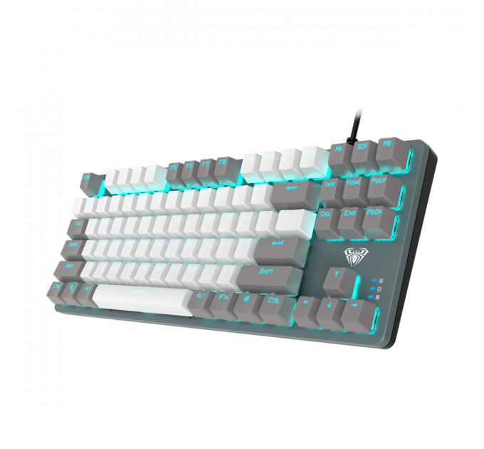 Клавіатура Aula Mechanical F3287 Grey/White keycap KRGD blue (6948391240954)