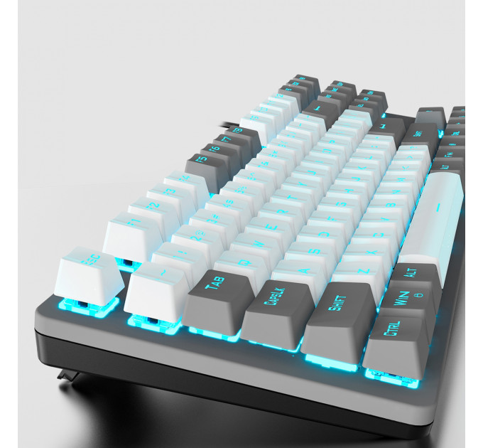 Клавіатура Aula Mechanical F3287 Grey/White keycap KRGD blue (6948391240954)