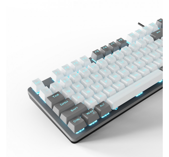 Клавіатура Aula Mechanical F3287 Grey/White keycap KRGD blue (6948391240954)