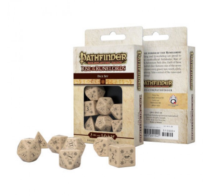 Q-Workshop Набір кубиків для настільних ігор Q-Workshop Pathfinder Rise of Runelords Dice Set (7 шт) (SPAT18)