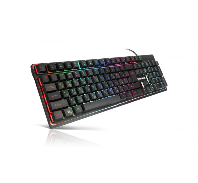 Клавіатура REAL-EL Comfort 7011 Backlit Ukr Black