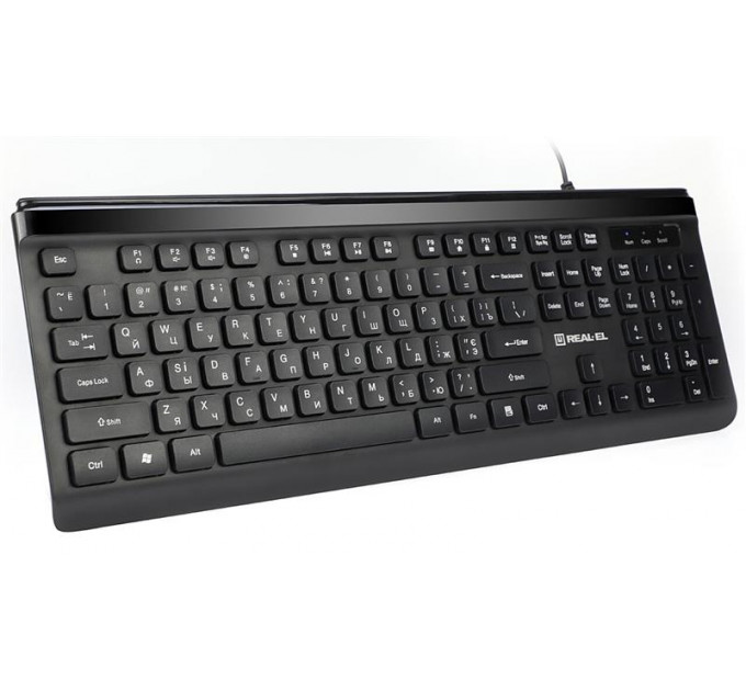 Клавіатура REAL-EL Comfort 7085 Ukr Black