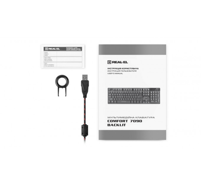 Клавиатура REAL-EL Comfort 7090 Backlit Black (EL123100031)