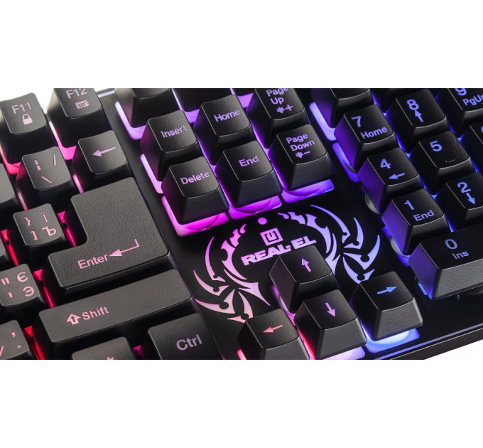 Клавиатура REAL-EL Comfort 7090 Backlit Black (EL123100031)