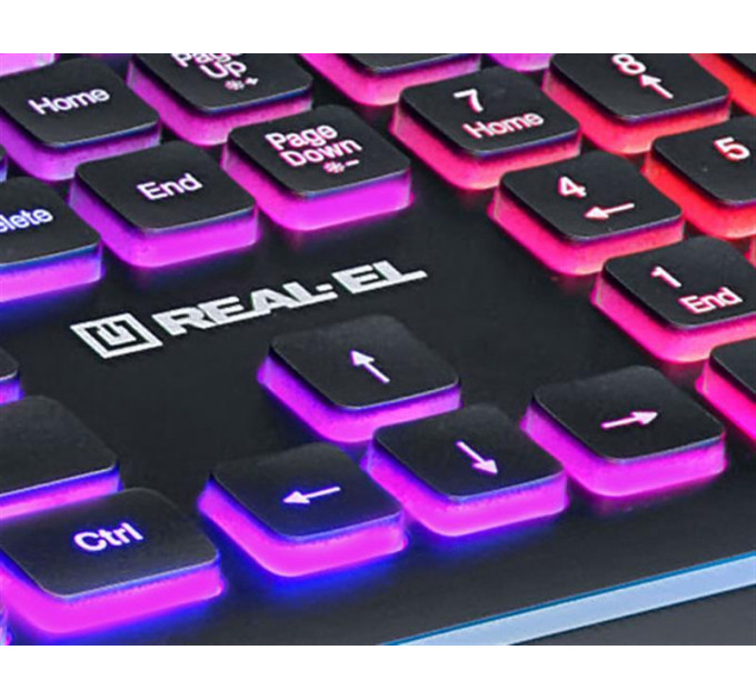 Клавіатура REAL-EL Comfort 8000 Backlit Ukr Black